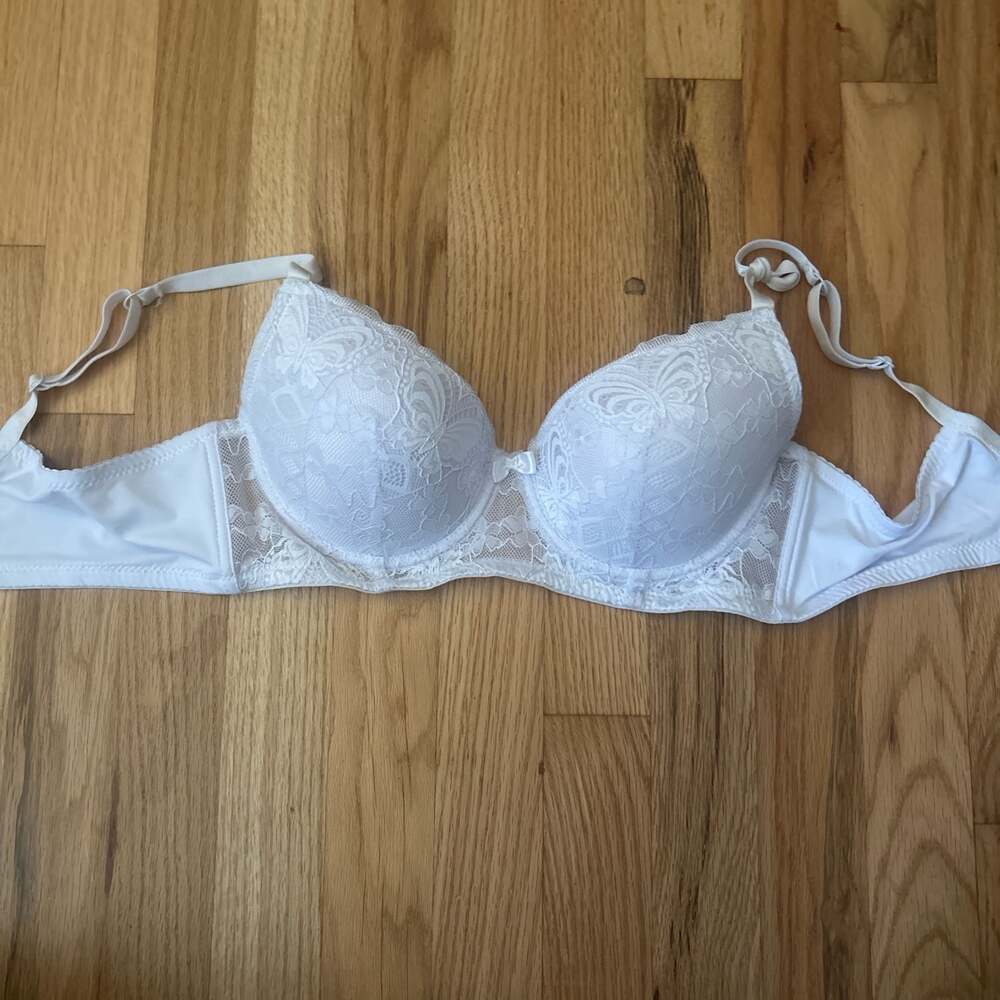 Fatuov Women's Lace Wire Bra Solid Color Breathable T-Shirt Bra for Outdoor, Pus
